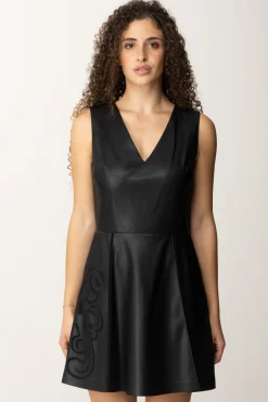 Marciano By Guess Mini Abito Melinda Effetto Pelle con IntarsioJET BLACK A996