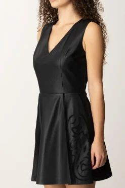 Marciano By Guess Mini Abito Melinda Effetto Pelle con IntarsioJET BLACK A996