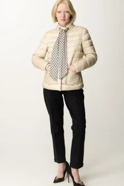 Marciano By Guess Piumino Corto Avery con FoulardEGGSHELL ECRU MULTI