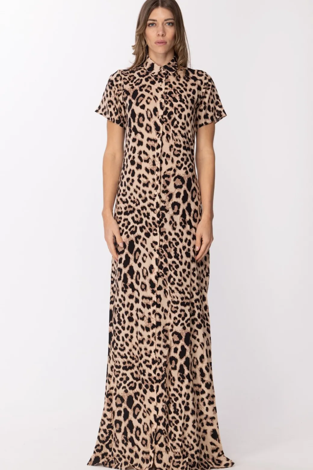 Me Fui Abito Lungo Maculato Stile ChemisierFANTASIA