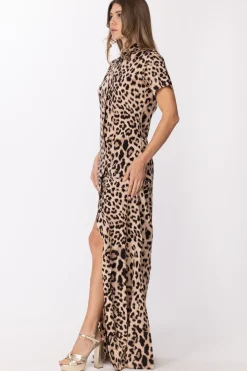 Me Fui Abito Lungo Maculato Stile ChemisierFANTASIA