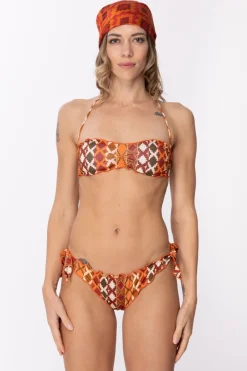 Me Fui Bikini a Fascia Stampato e con Orli ArricciatiMULTICOLOR