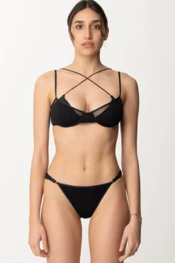 Me Fui Bikini a Reggiseno con Inserti In TulleBLACK