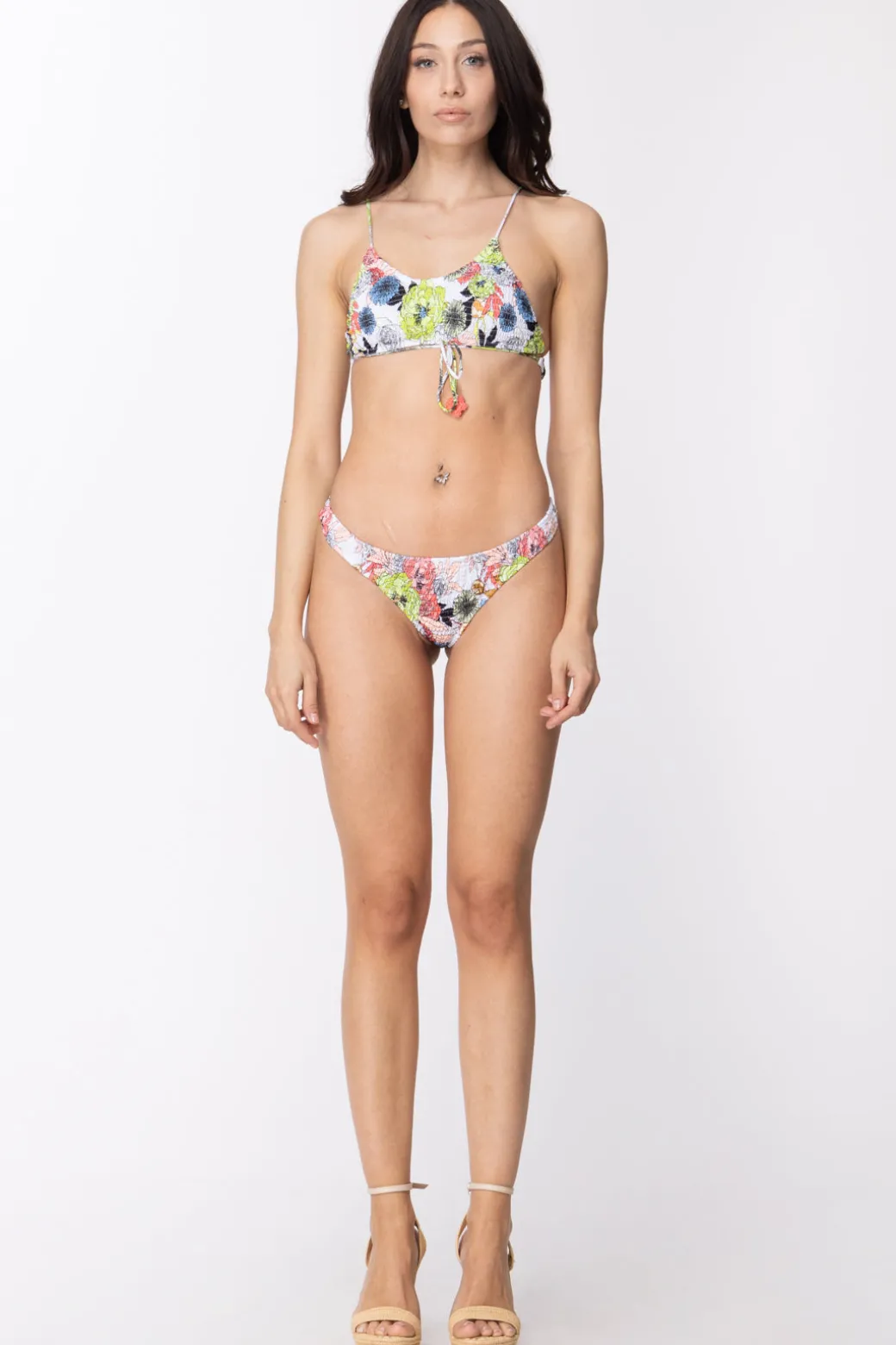 Me Fui Bikini In Punto Smock con Stampa FioriFANTASIA