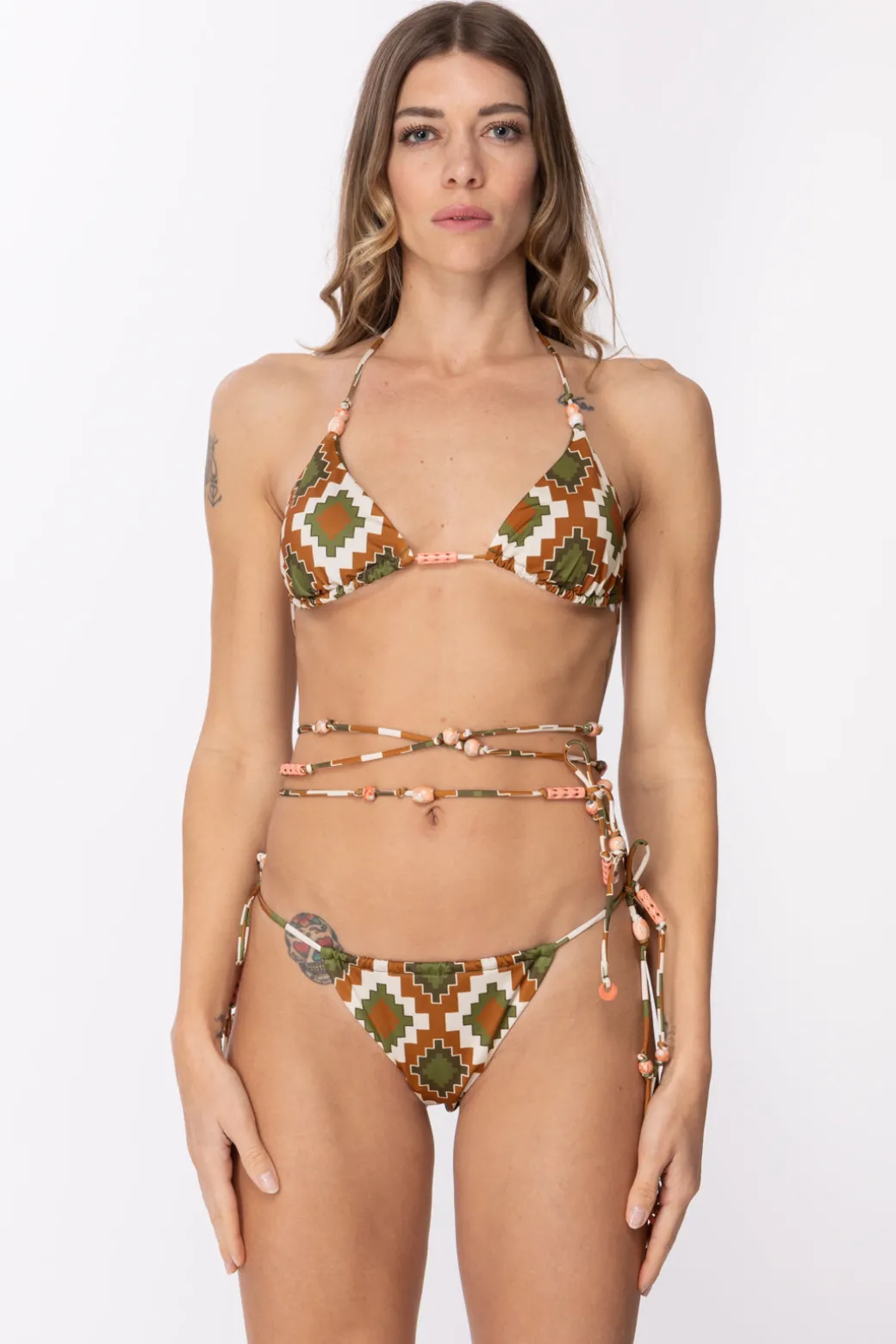 Me Fui Bikini Triangolo con Lacci Lunghi con PerlineFANTASIA