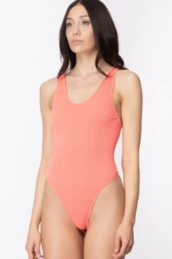 Me Fui Monokini Effetto Costine e Schiena ScopertaCORALLO