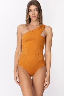 Me Fui Monokini Monospalla con Disegni TraforatiCOPPER