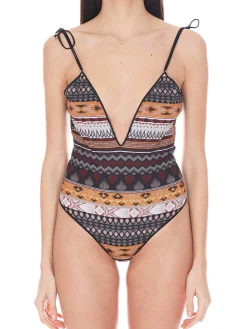 Me Fui Monokini Scollo a V Stampa MessiacanaFANTASIA