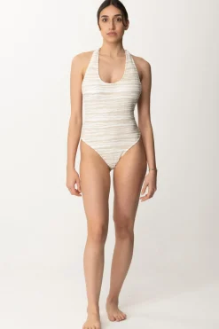 Me Fui Monokini Stampato con Intreccio Sul RetroBEIGE