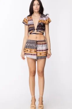 Me Fui Shorts In Satin con StampaFANTASIA