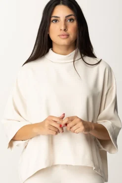 Meme Road Blusa a Collo AltoPANNA