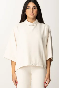 Meme Road Blusa a Collo AltoPANNA