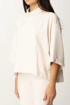 Meme Road Blusa a Collo AltoPANNA