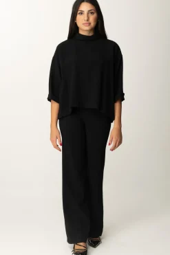 Meme Road Blusa a Collo AltoNERO