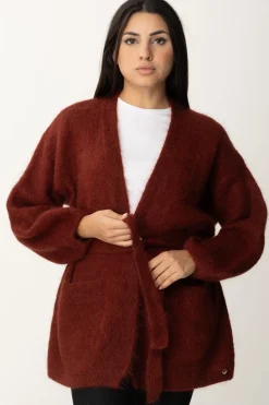 Meme Road Cardigan con FusciaccaCOGNAC