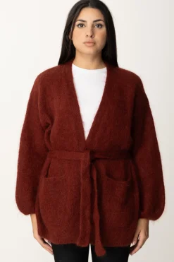 Meme Road Cardigan con FusciaccaCOGNAC