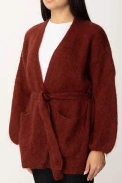 Meme Road Cardigan con FusciaccaCOGNAC