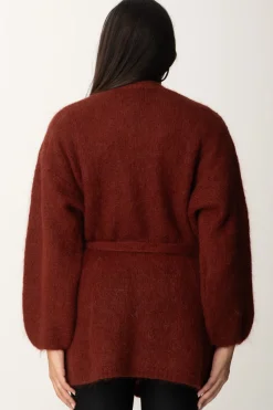 Meme Road Cardigan con FusciaccaCOGNAC