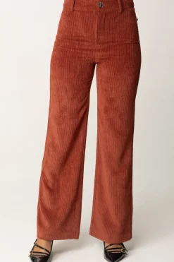 Meme Road Pantaloni a Coste In VellutoCOGNAC