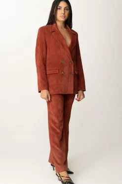 Meme Road Pantaloni a Coste In VellutoCOGNAC