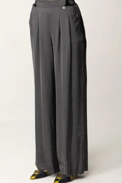 Meme Road Pantaloni Palazzo con Dettagli In VellutoVULCANO