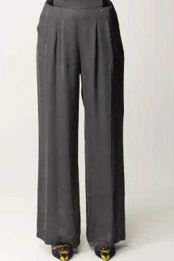 Meme Road Pantaloni Palazzo con Dettagli In VellutoVULCANO