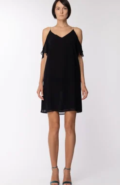 Michael Kors Abito Da Sera Corto con Bretelle StrassNERO