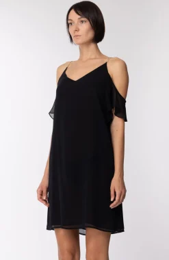 Michael Kors Abito Da Sera Corto con Bretelle StrassNERO