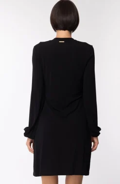 Michael Kors Abito Elegante con Fusciacca con Frange In Metallo DoratoNERO