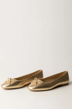 Michael Kors Ballerine Metallizzate con FiocchettoPALE GOLD