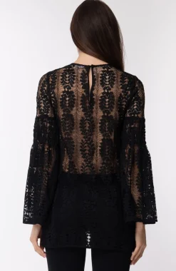 Michael Kors Blusa In Pizzo RicamatoNERO