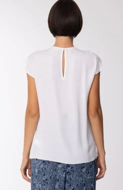 Michael Kors Blusa In Seta Smanicata con CatenaBIANCO