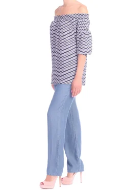 Michael Kors Pantalone Ampio Effetto DenimBLU DENIM