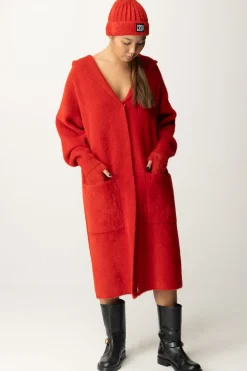 Montereggi Cappotto Lungo con CappuccioROSSO