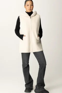 Montereggi Gilet In Maglia con Zip e CappuccioMANDORLA
