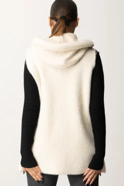 Montereggi Gilet In Maglia con Zip e CappuccioMANDORLA