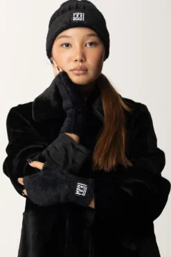 Montereggi Guanti In Pelliccia con LogoNERO