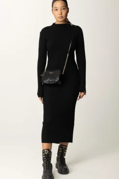 Patrizia Pepe Abito a Costine con Zip FlyNERO