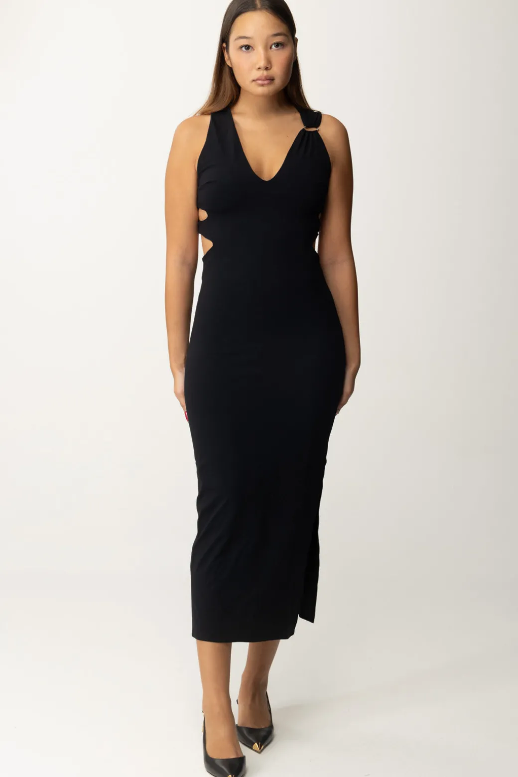 Patrizia Pepe Abito con Aperture LateraliNERO