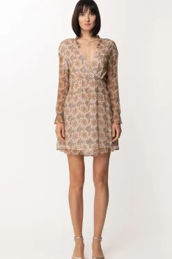 Patrizia Pepe Abito con Rouches e Stampa FlorealeWHITE PRINT