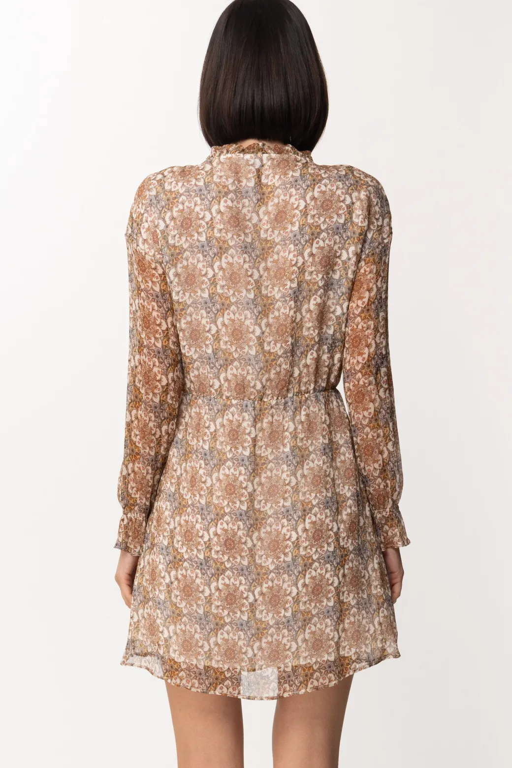 Patrizia Pepe Abito con Rouches e Stampa FlorealeWHITE PRINT