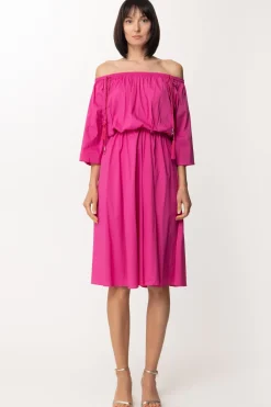 Patrizia Pepe Abito Longuette con Off-shoulderORCHID