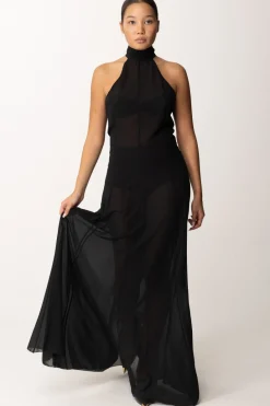 Patrizia Pepe Abito Lungo Collo AltoNERO