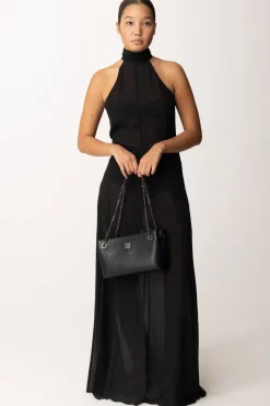 Patrizia Pepe Abito Lungo Collo AltoNERO