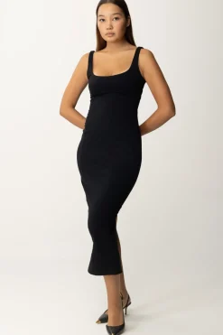 Patrizia Pepe Abito Lungo con Spalline SottiliNERO