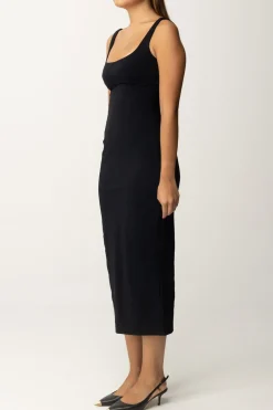 Patrizia Pepe Abito Lungo con Spalline SottiliNERO