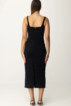 Patrizia Pepe Abito Lungo con Spalline SottiliNERO