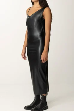 Patrizia Pepe Abito Midi In EcopelleNERO