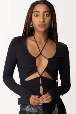 Patrizia Pepe Body con Cut-outNERO
