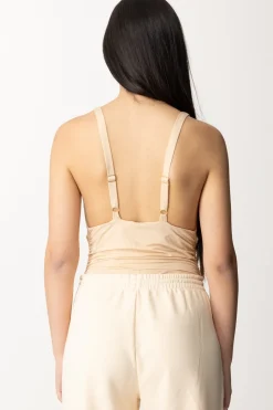 Patrizia Pepe Body Drappeggiato con BretelleBISCUIT BEIGE